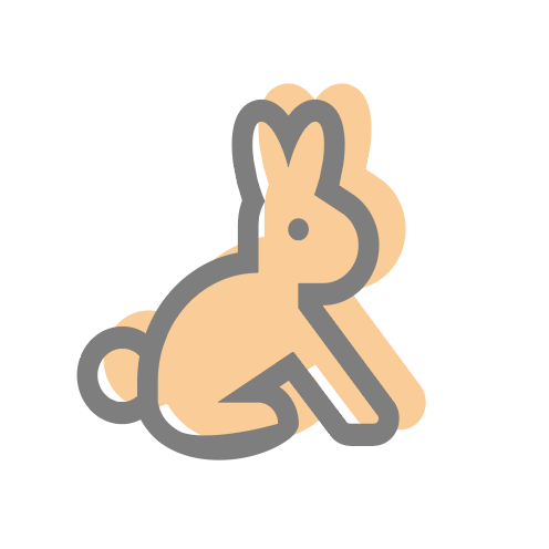 Illustration lapin pour service NACs à la Clinique Vétérinaire du Stade